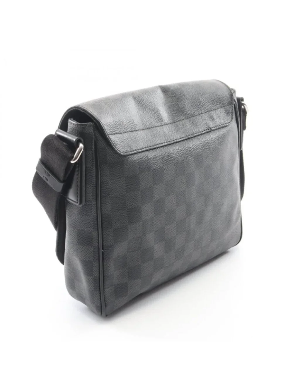 Louis Vuitton Shoulder Bag District PM Damier Graphite Canvas Leather